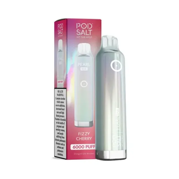 Pod Salt Pearl Bar Disposable Vape - 20mg Nicotine, Fizzy Cherry Flavor, 6000 Puffs