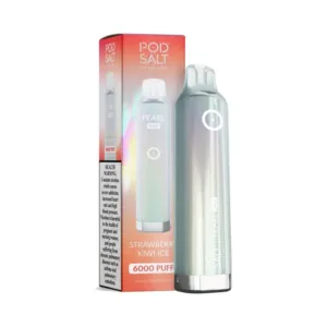 Pod Salt Pearl Bar Disposable Vape - 20mg Nicotine, Strawberry Kiwi Ice Flavor, 6000 Puffs