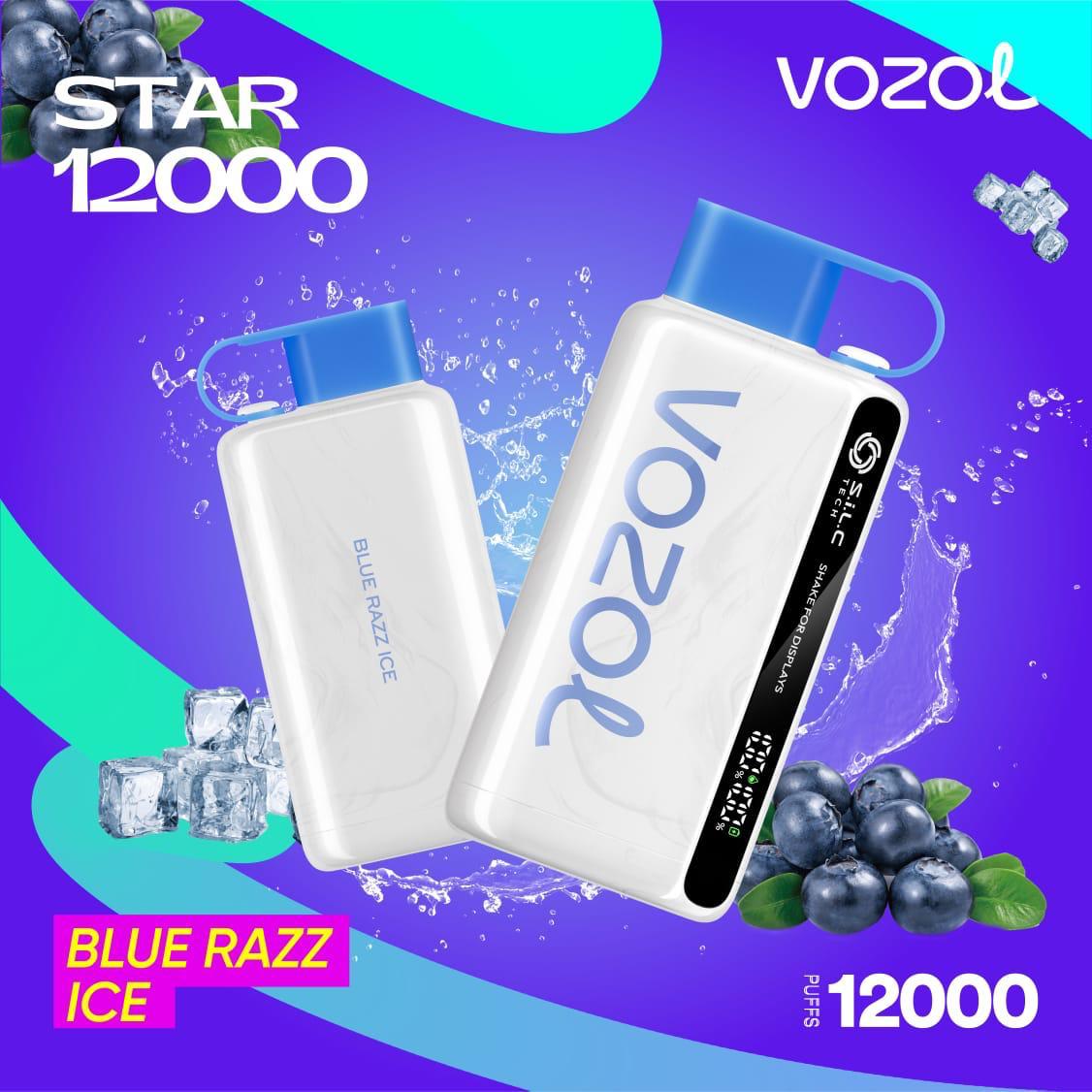 Vozol Star 12000 PUFFS Blue Razz Ice Disposable Vape Dubai