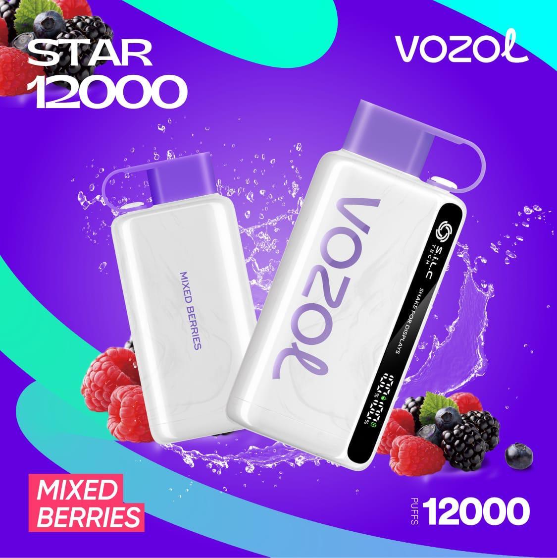 Vozol Star 12000 PUFFS Mixed Berries Disposable Vape Dubai