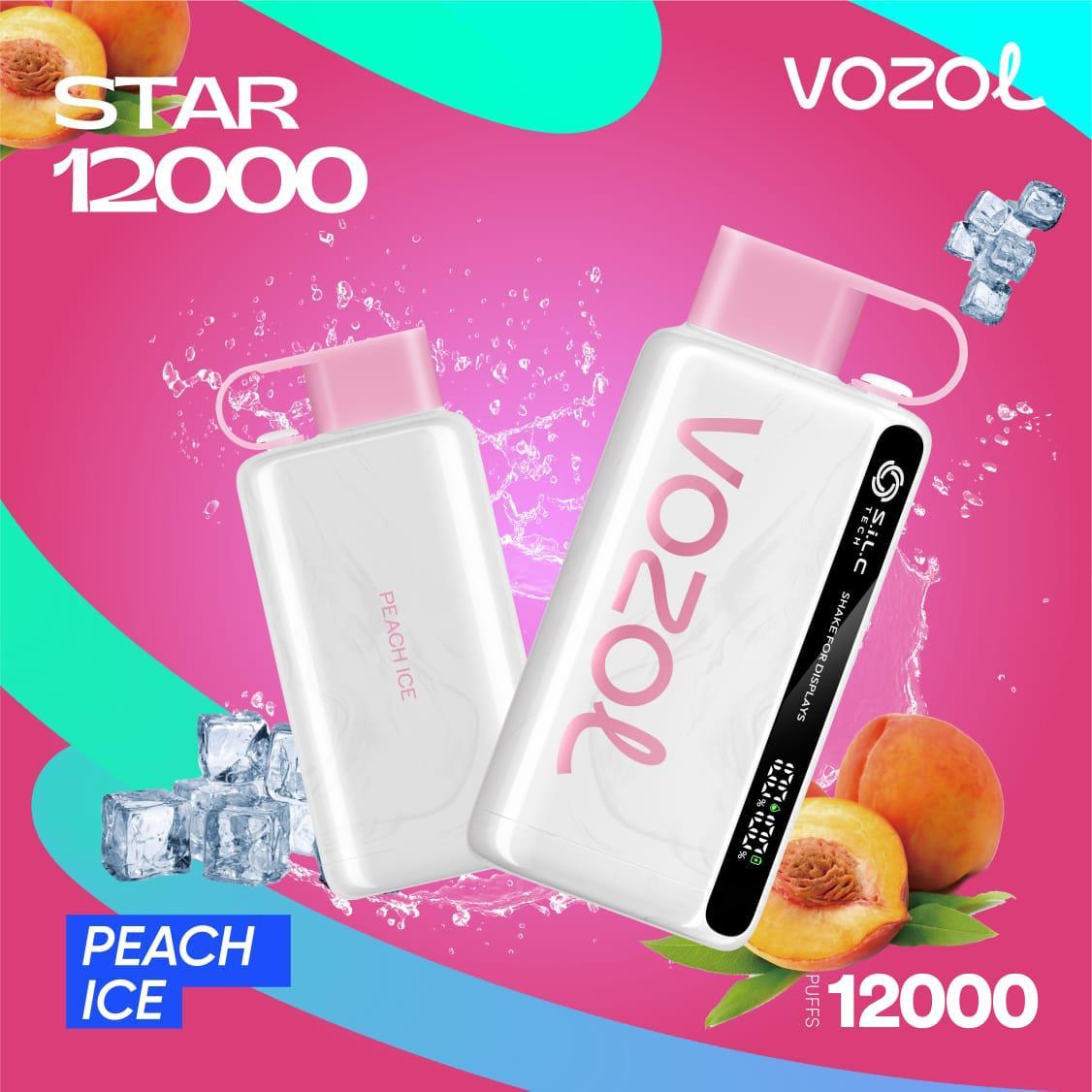 Vozol Star 12000 PUFFS Peach Ice Disposable Vape Dubai