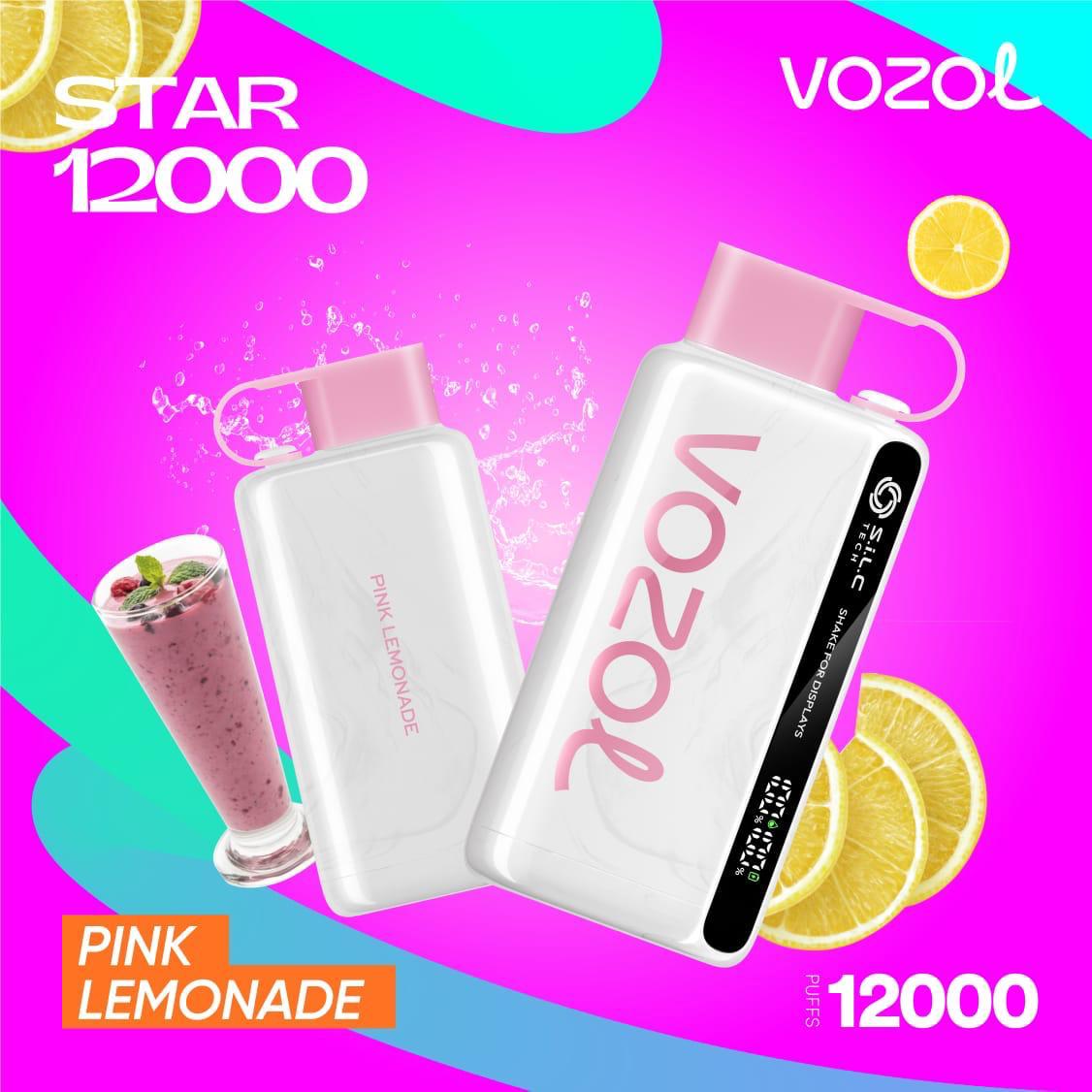 Vozol Star 12000 PUFFS Pink Lemonade Disposable Vape Dubai