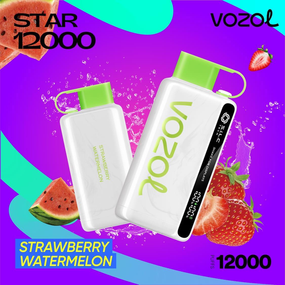 Vozol Star 12000 PUFFS Strawberry Watermelon Disposable Vape Dubai