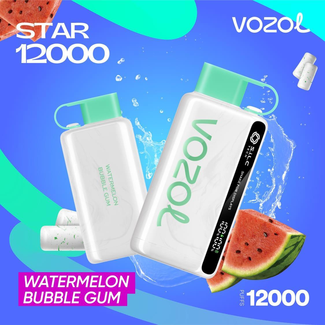 Vozol Star 12000 PUFFS Watermelon Bubble Gum Disposable Vape Dubai
