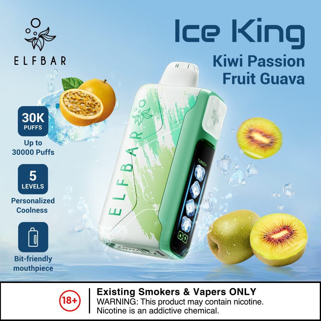 ELF BAR Kiwi Passion Fruit Guava 30000 Puffs Disposable Vape Dubai