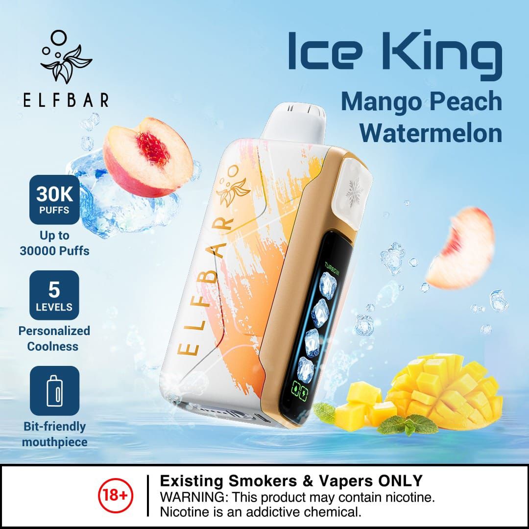 ELF BAR Mango Peach Watermelon 30000 Puffs Disposable Vape Dubai