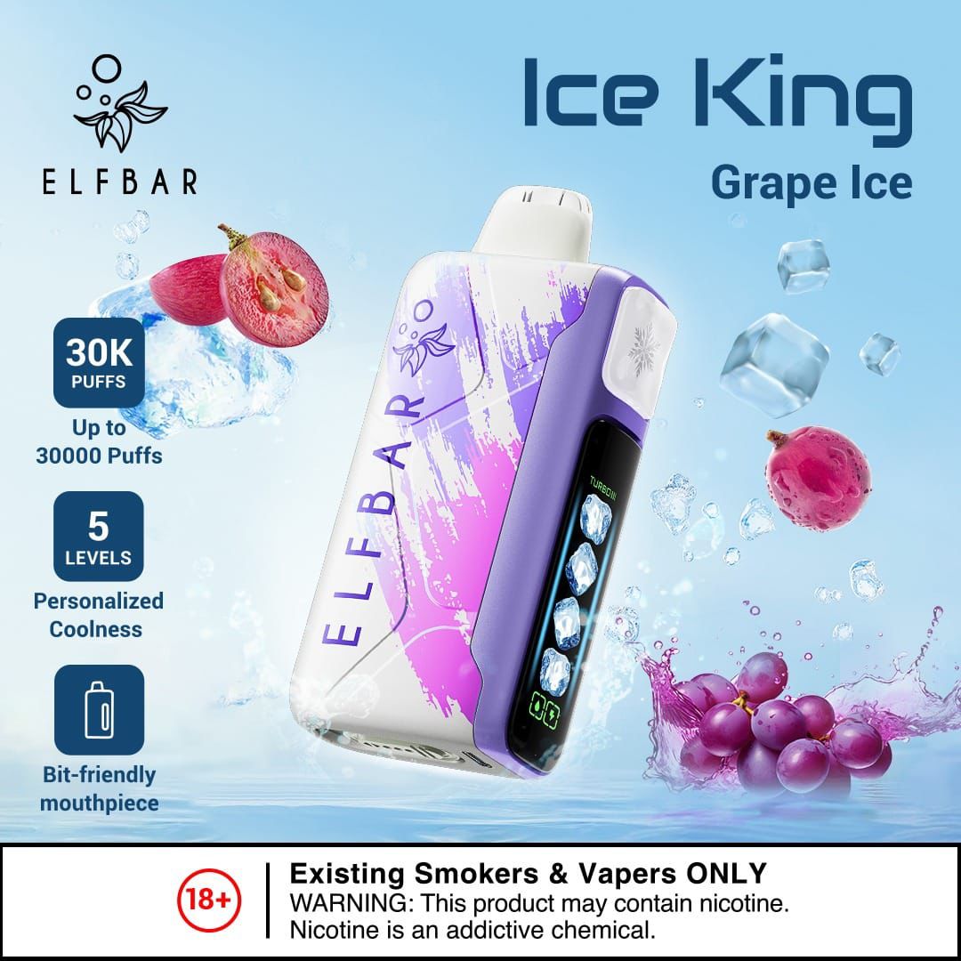 ELF BAR Grape Ice 30000 Puffs Disposable Vape Dubai
