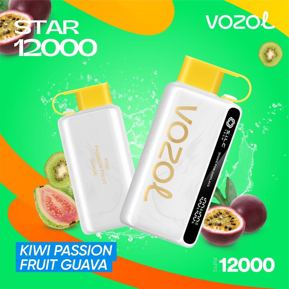 Vozol Star 12000 PUFFS Kiwi Passion Fruit Guava Disposable Vape Dubai
