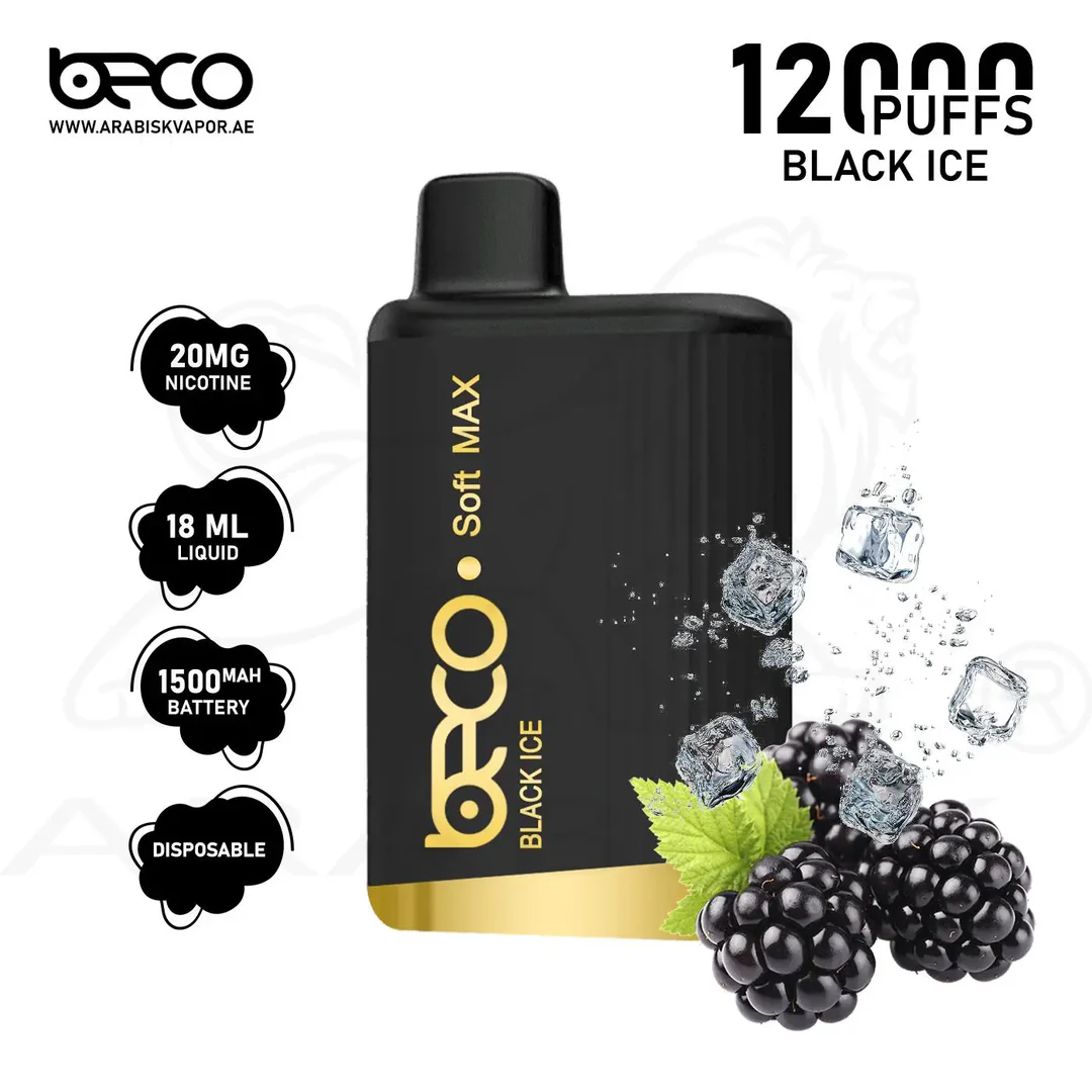 BECO SOFT MAX 12000 PUFFS Black Ice Disposable Vape Dubai
