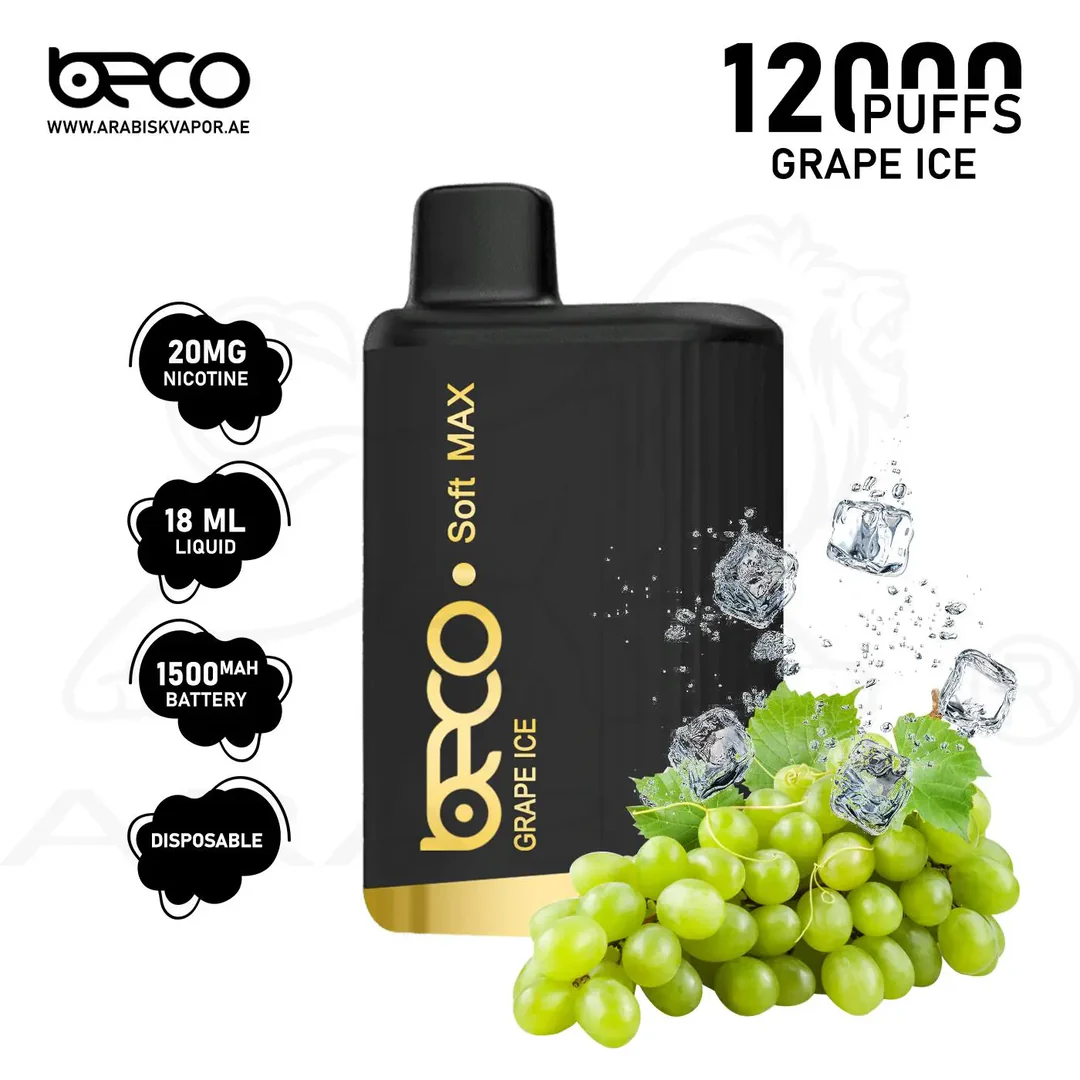 BECO SOFT MAX 12000 PUFFS Grape Ice Disposable Vape Dubai
