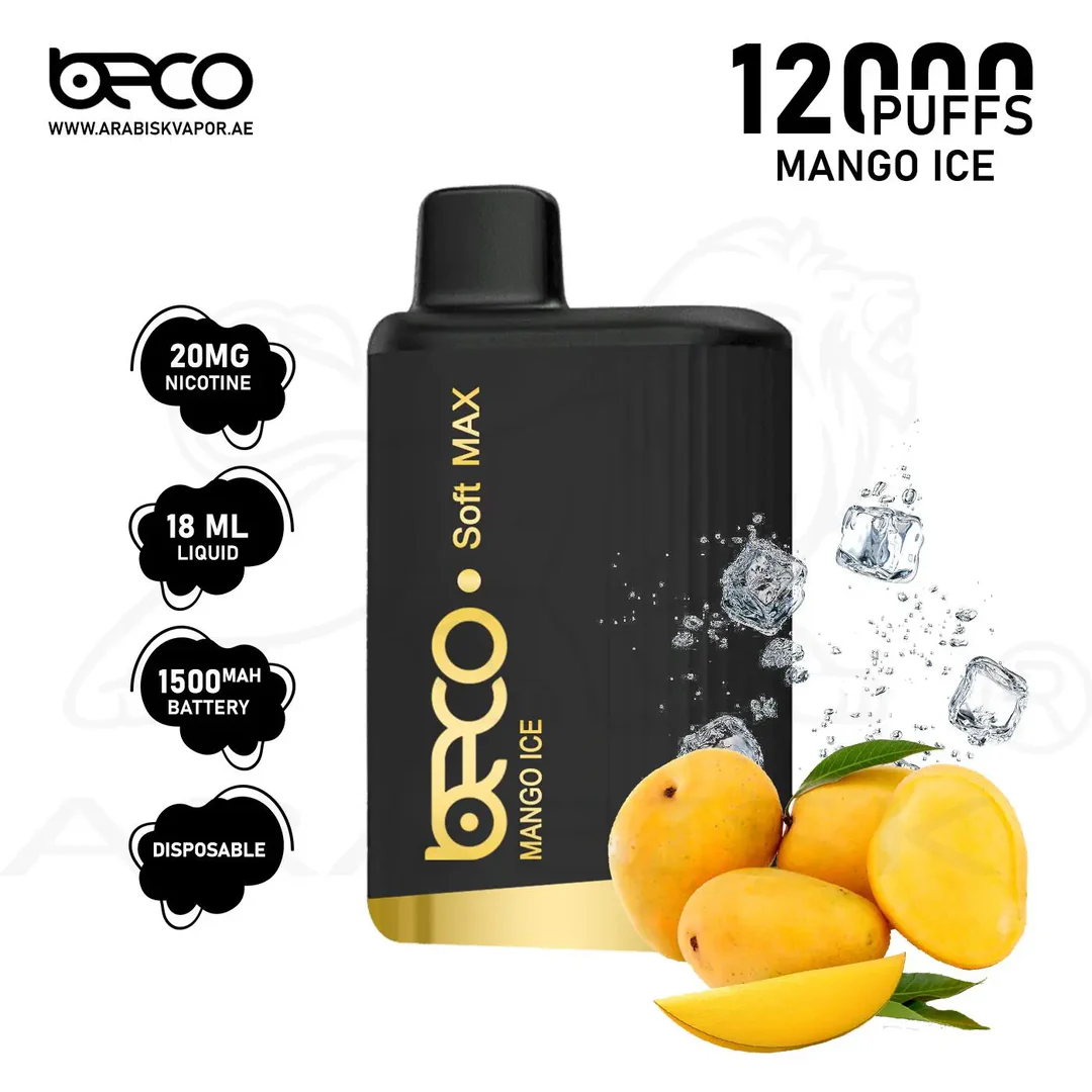 BECO SOFT MAX 12000 PUFFS Mango Ice Disposable Vape Dubai