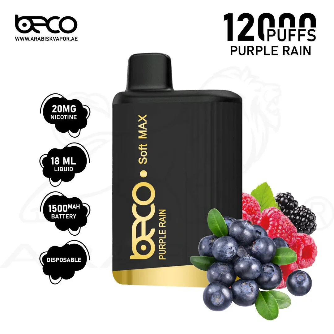 BECO SOFT MAX 12000 PUFFS Purple Rain Disposable Vape Dubai