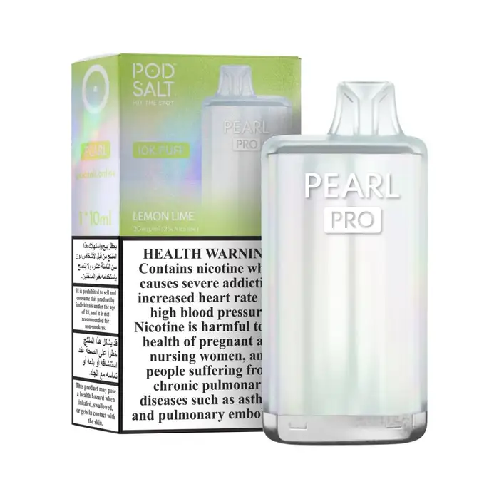 Pod Salt Pearl Pro 10000 PUFFS Lemon Lime Disposable Vape Dubai