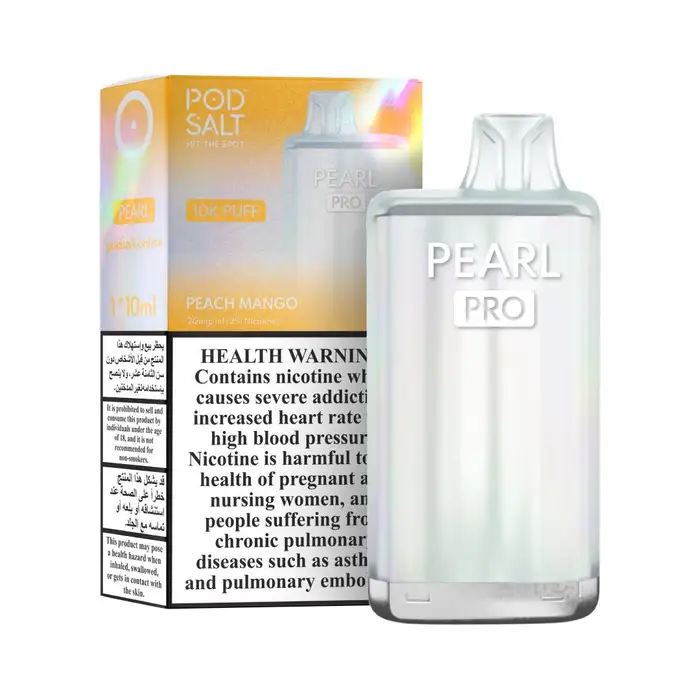 Pod Salt Pearl Pro 10000 PUFFS Peach Mango Disposable Vape Dubai