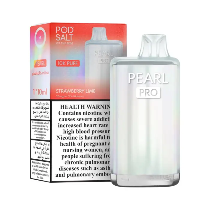 Pod Salt Pearl Pro 10000 PUFFS Strawberry Lime Disposable Vape Dubai